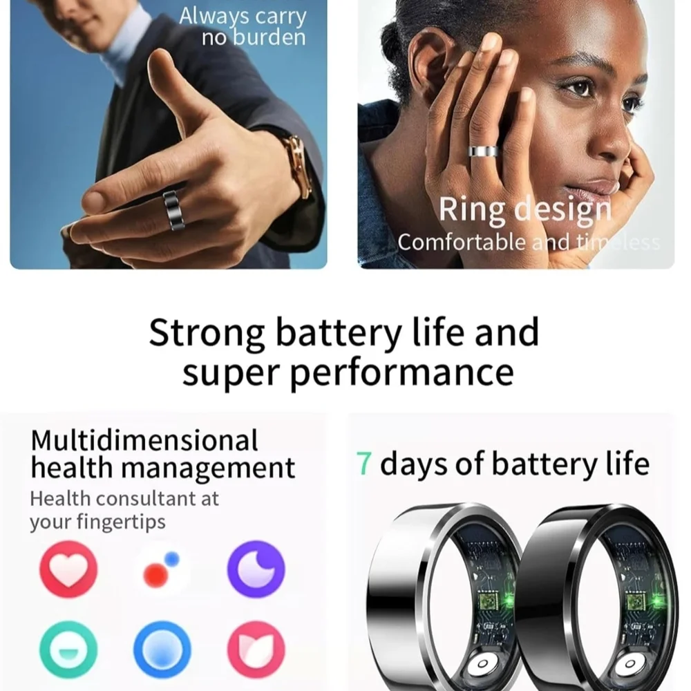 HitTopss Smart Ring, Fitness, Sleep Tracker